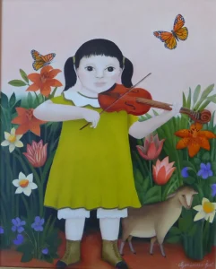 Jeune fille à la robe jaune