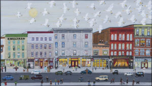 Le départ des oies blanches, rue St-Jean à Québec