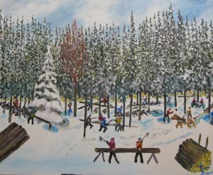 Les bûcherons en hiver