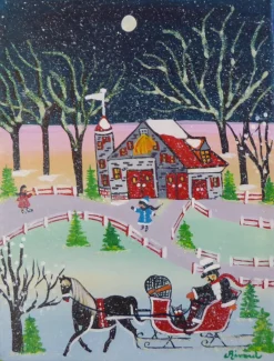 Raquette au clair de lune