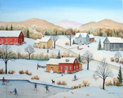 Winter by the Mountains